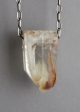 Quartz Crystal Necklace with Amphibole Inclusions Fashion