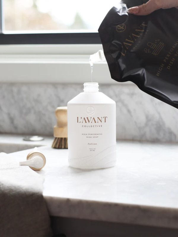 L Avant Collective Dish Soap Refill Pouch-Fresh Linen Hot on Sale