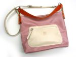 Makoto tote with cross body shoulder strap dusty Pink with Orange pop For Discount