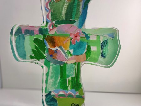 Green Everlasting Love Acrylic Cross For Cheap