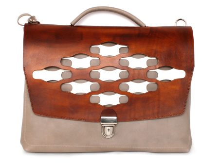 H Satchel lattice grey Sale