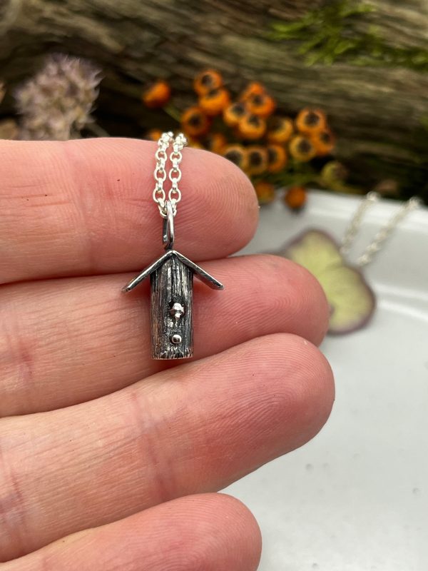 Sterling Silver Birdhouse Pendant Hot on Sale