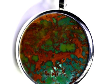 Kingman Arizona Turquoise Planet Earth Pendant on Sale