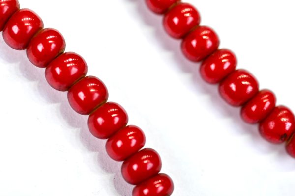 Antique Glass Red Bead Necklace For Cheap