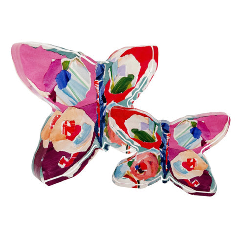 RED BUTTERFLY ACRYLIC BLOCK on Sale