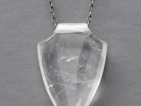 Quartz Shield Necklace For Cheap