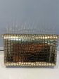 Gator Beaded Gold Clutch Discount