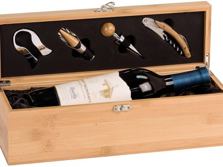 Bamboo Single Wine Box with Tools For Discount