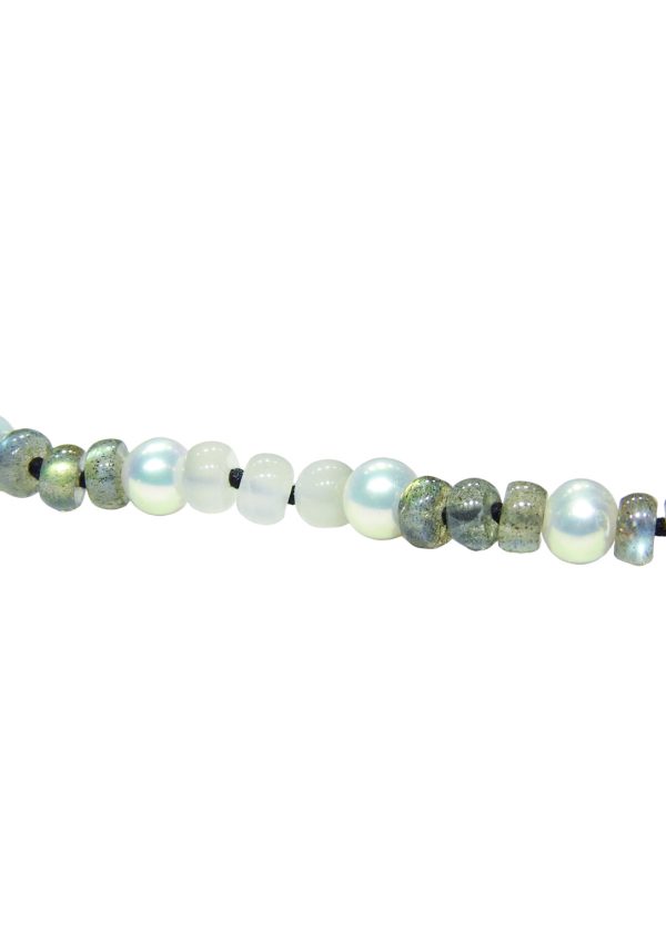 Labradorite, Moonstone & Pearl Necklace Cheap