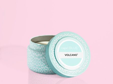 Volcano Aqua Printed Mini Tin Candle Supply