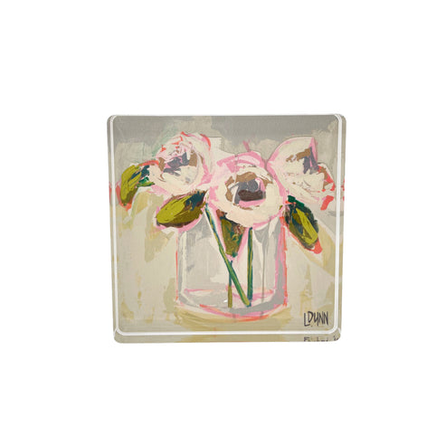 GRAY PEONY ACRYLIC BLOCK Hot on Sale