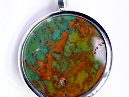 Kingman Arizona Turquoise Planet Earth Pendant Fashion