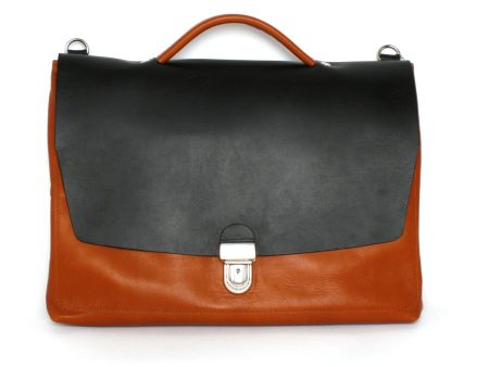 H Satchel tan&black Hot on Sale