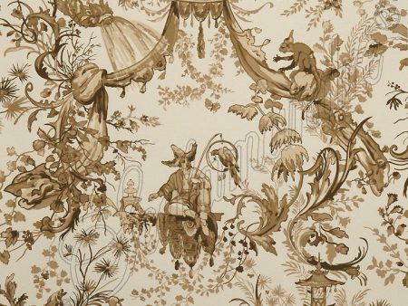 Scalamandre Wallpaper WP88286-002 Petite Chinois Tan & Cream Sale