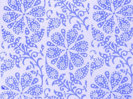 Scalamandre Wallpaper WP88278-006 Shalimar Periwinkle On Ivory on Sale