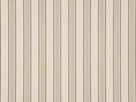 Baker Lifestyle Wallpaper PW78013.7 Gazebo Stripe Dove Grey For Sale