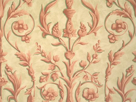 Scalamandre Wallpaper WP81644-003 Arabesque Corals On Sand Fresco For Sale