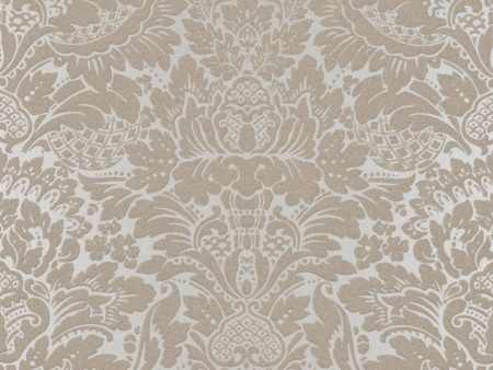 Ralph Lauren Wallpaper LWP64366W Delamere Damask Pewter on Sale