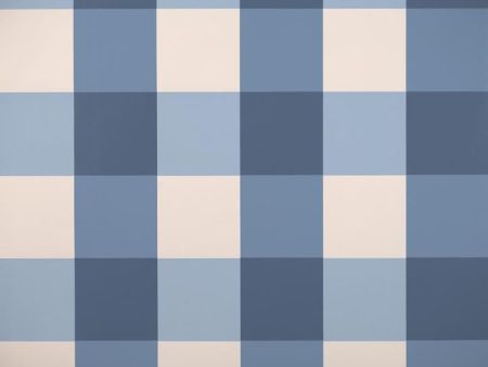 Scalamandre Wallpaper WP88203-006 Gertrude s Plaid Dark Blue Plaid Fashion