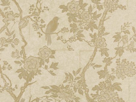 Ralph Lauren Wallpaper LWP64357W Marlowe Floral Vintage Gold Fashion