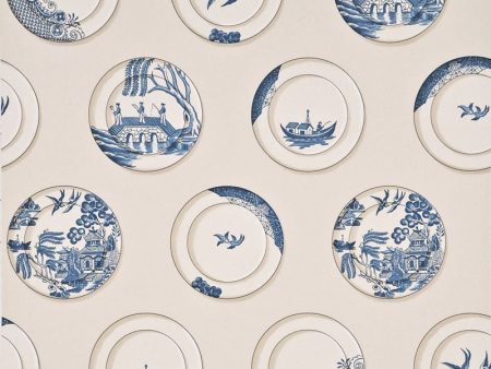 Baker Lifestyle Wallpaper PW78008.4 Porcelain Blue Supply