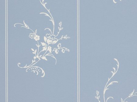 Ralph Lauren Wallpaper LWP65176W Elsinore Floral Stripe Wedgewood Online