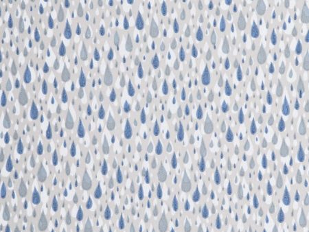 Baker Lifestyle Wallpaper PW78015.2 April Showers Delft Silver For Sale