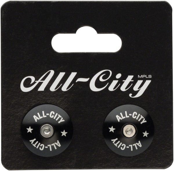 All-City Locking Handlebar End Plugs, Black Hot on Sale