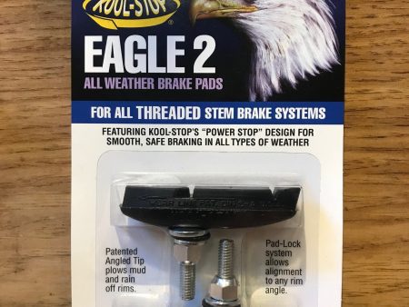 Kool-Stop Eagle 2 Cantilever Brake Pads Threaded Post - Black (all weather) Hot on Sale