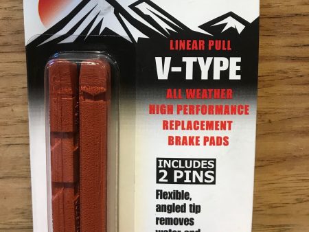 Kool Stop Linear Pull Replacement Brake Pads - SALMON (wet conditions) Online Hot Sale